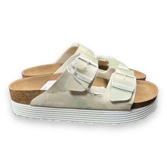 NEW Birkenstock Women's Size 6 Arizona Grooved Vegan Platform Papillio Sandals - Picture 2 of 8